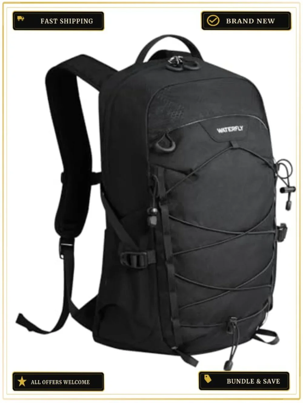 Lightweight 20L Hiking Daypack Water Resistant Laptop Backpack with Chest